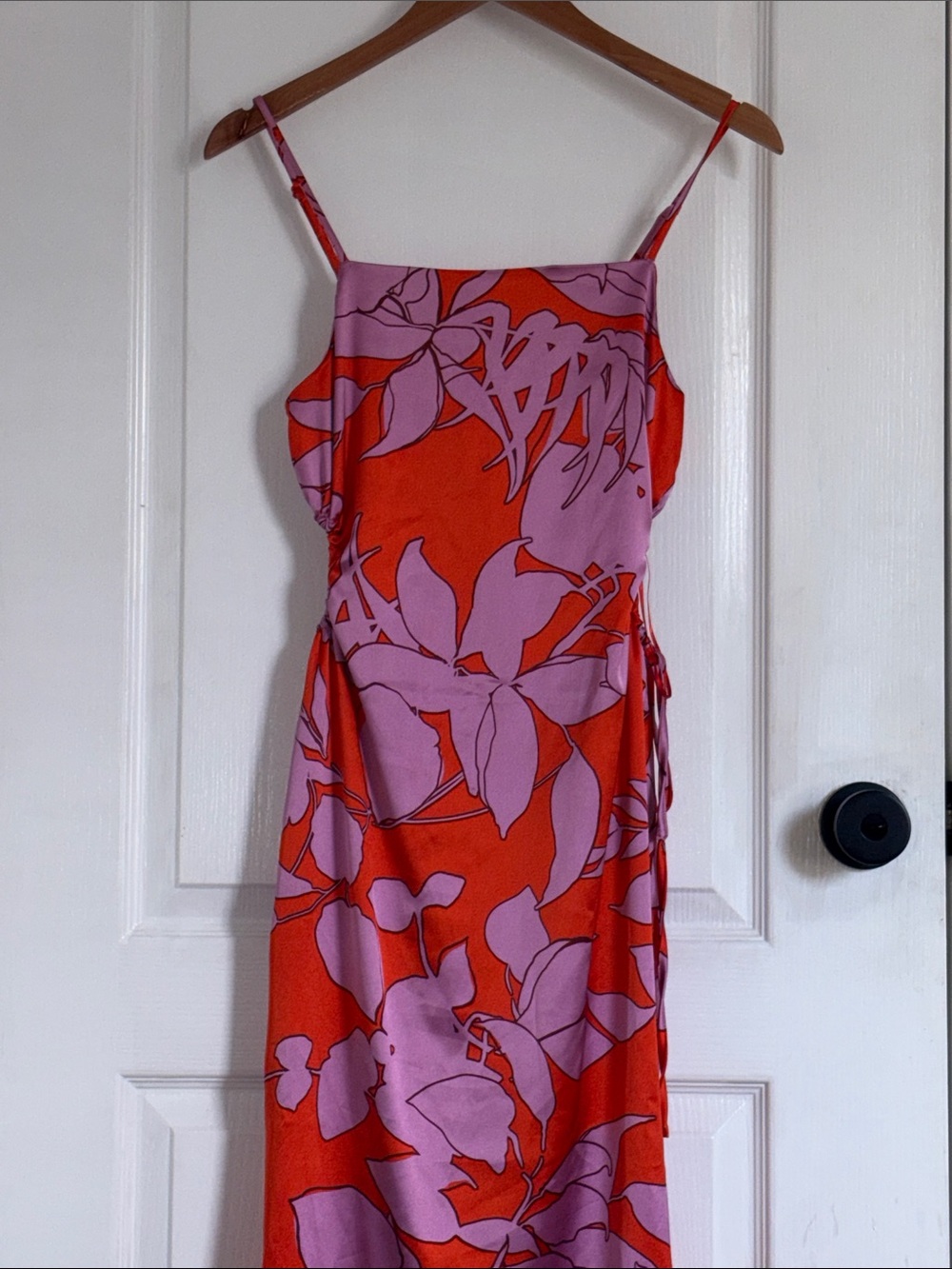 Floral satin dress